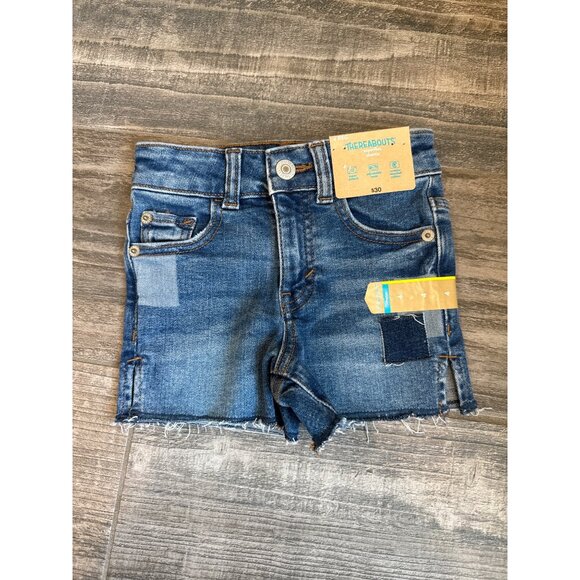 ThereAbouts  Girl's size 4 Jean Shorts 3 pairs Denim & white NEW - Picture 3 of 4